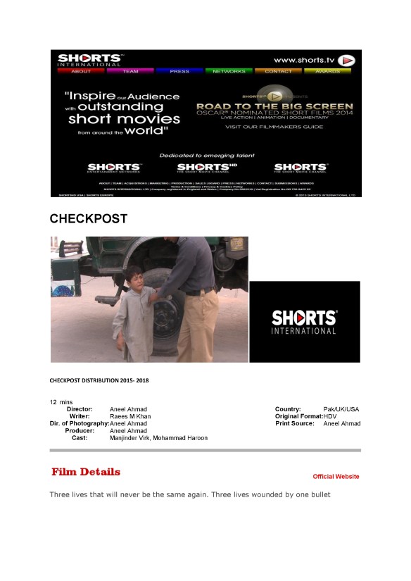 Shorts international checkpost2015